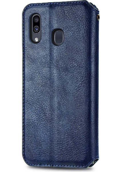 Samsung Galaxy A30 Cüzdan Fonksiyonu Için Kılıf Deri Kılıf Kapak Çevirin (Yurt Dışından)