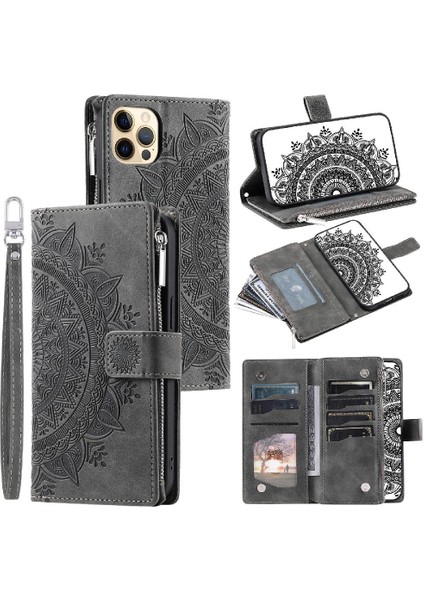 IPhone 12 Için Kılıf Pro Max Alüminyum Metal Logo Karbon Fiber Pu Eklenmiş Pu (Yurt Dışından)