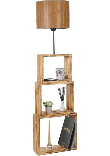 Puzzle Yanık Lambader Bambu 01 Abajurlu