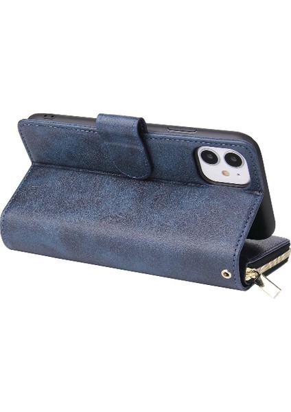 9 Kart Yuvaları Kart Tutucu Fermuar ile iphone 11 Pro Cüzdan Kılıf (Yurt Dışından)