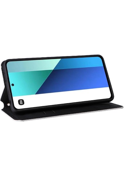 Xiaomi Redmi Için Not 13 4g Manyetik Kapatma Pu Deri Cüzdan Kart (Yurt Dışından)