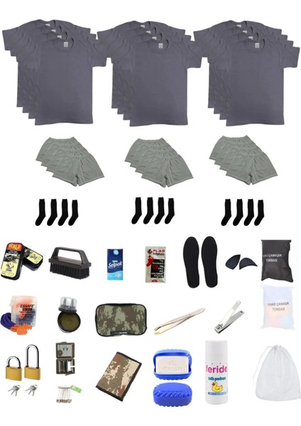 12'li Havacı Bedelli Askerlik Seti - Kütahya Rengi Fanila