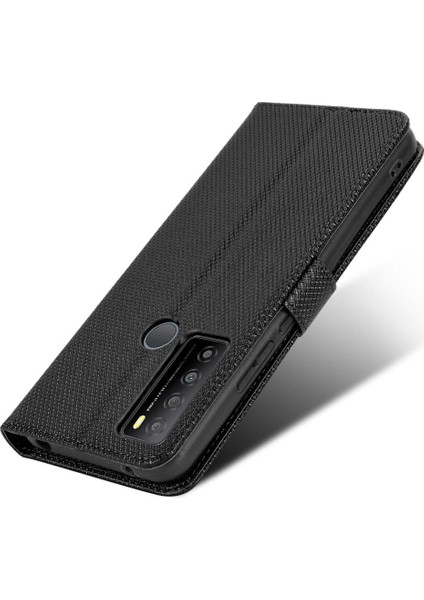 Tcl 30 Xl Kapak Için Kılıf Kickstand Kart Tutucu Manyetik Cüzdan (Yurt Dışından)