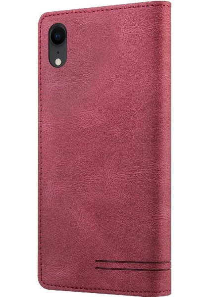 IPhone X/xs Kickstand Premium Deri Premium Deri Iki Kart (Yurt Dışından)