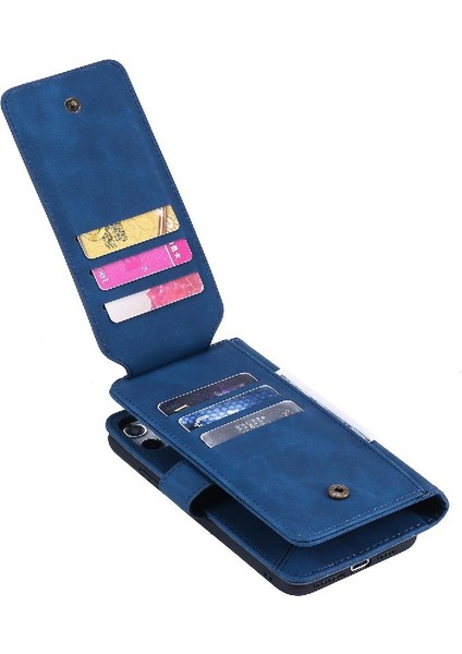 IPhone 14 Için Kılıf Pro Max Cüzdan Flip Folio Kart Tutucu Kickstand Pu (Yurt Dışından)