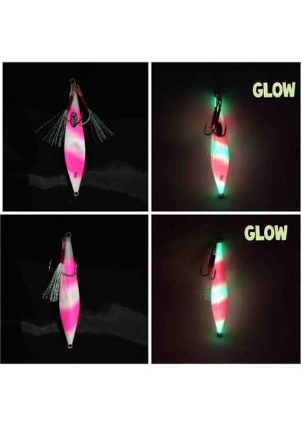 Slow Jig 180G - Glow - Akya Sinarit Lahos Trança Antenli Mercan Gibi Balıkavları