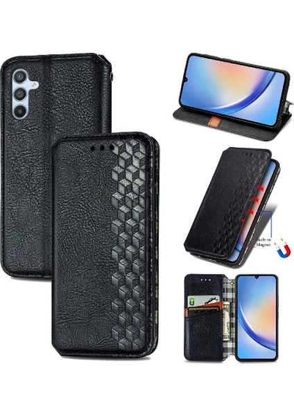 Samsung Galaxy A34 5g Için Kılıf Kapak Çevirin Cüzdan Fonksiyonu Zarif Kılıf (Yurt Dışından)