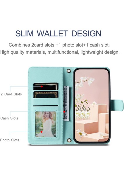 Iphone 12 Için Telefon Kılıfı Pro Max Manyetik El Kayışı Flip Folio Cüzdan (Yurt Dışından)