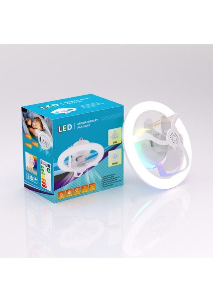 Uzaktan Kumandalı 50W LED Fan Işığı E27 Hareketli Kafa (Yurt Dışından)