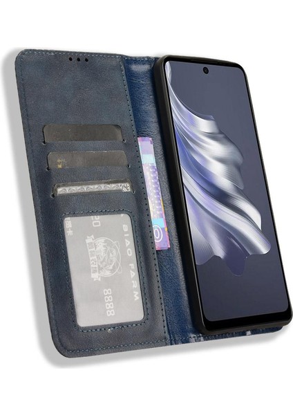 Tecno Spark 20 Pro 4g Cüzdan Manyetik Kapatma Pu Deri Için Kılıf (Yurt Dışından)