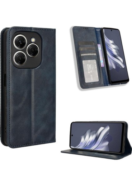 Tecno Spark 20 Pro 4g Cüzdan Manyetik Kapatma Pu Deri Için Kılıf (Yurt Dışından)