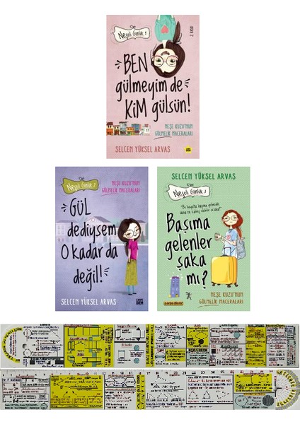 Ben Gülmeyim de Kim Gülsün! - Gül Dediysem O Kadar da Değil! - Başıma Gelenler Şaka mı? 3 Kitap - Selcen Yüksel Arvas - Matematik Öğreten Cetvel