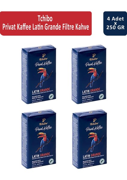 Privat Latin Grande Filtre Kahve 250 gr x 4 Adet
