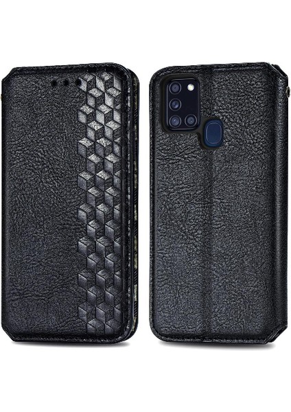 Samsung Galaxy A21S Zarif Iş Moda Tasarım Deri (Yurt Dışından)
