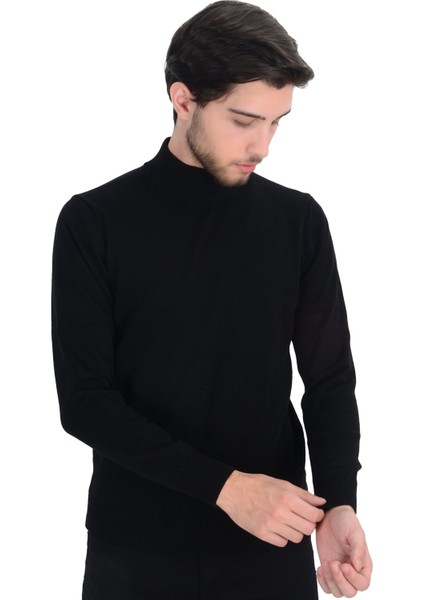 Cengiz Inler Yarım Balıkçı Düz Slim Erkek Triko