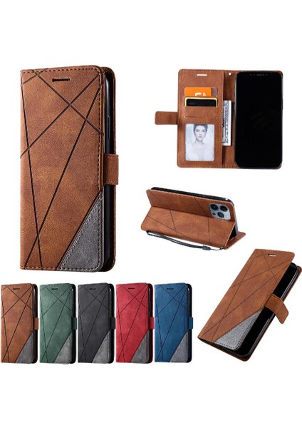IPhone 15 Için Kılıf Pro Kart Tutucu Kickstand Pu Deri Darbeye Cüzdan (Yurt Dışından)
