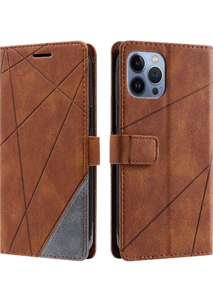 IPhone 15 Için Kılıf Pro Kart Tutucu Kickstand Pu Deri Darbeye Cüzdan (Yurt Dışından)
