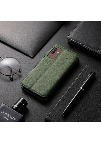 Samsung Galaxy M13 5g Zarif Iş Için Kılıf Kapak Çevirin Deri Kılıf (Yurt Dışından)