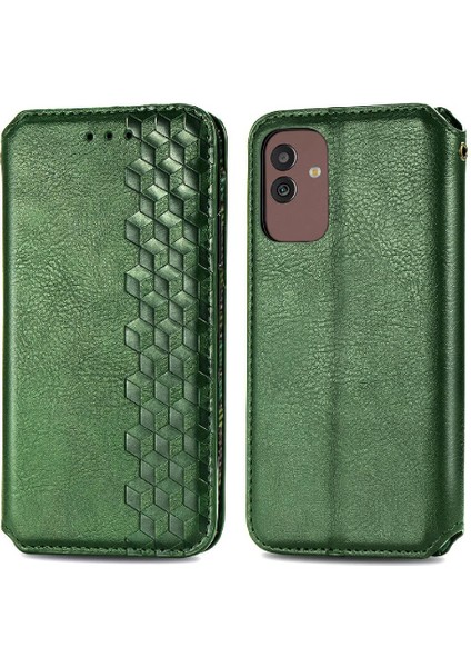 Samsung Galaxy M13 5g Zarif Iş Için Kılıf Kapak Çevirin Deri Kılıf (Yurt Dışından)