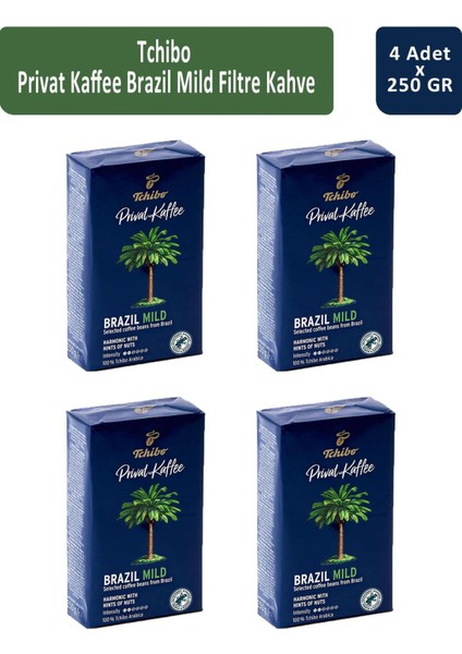 Privat Brazil Mild Filtre Kahve 250 gr x 4 Adet