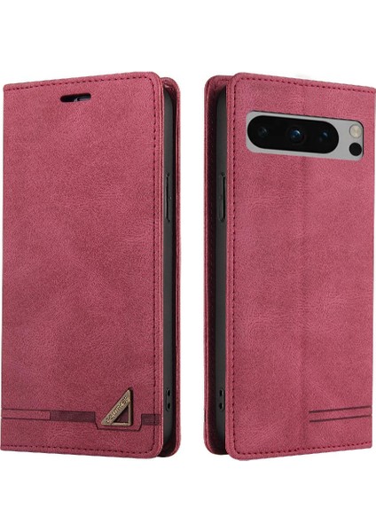 Google Pixel 9 Pro Premium Deri Kickstand Premium Deri Için Kılıf (Yurt Dışından)