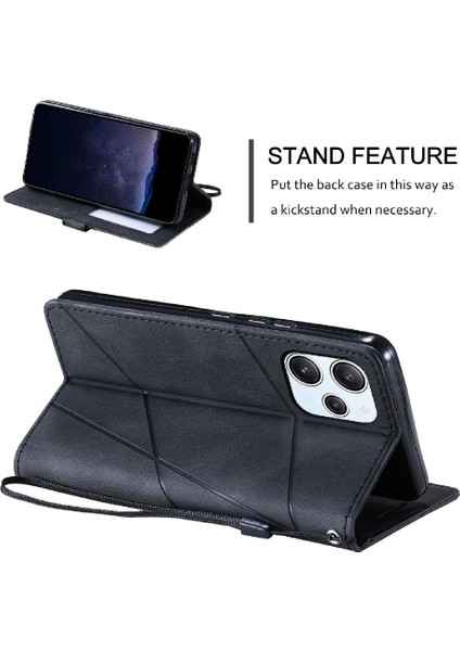 Xiaomi Redmi Için 12 4g Pu Deri Darbeye Cüzdan Çevir Folio Kart (Yurt Dışından)