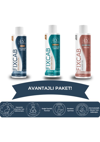 Fixcab Adult+Kids+Duş Jeli Avantaj Paketi 250 ml