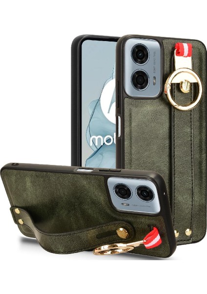 Mellow Mall Motorola Moto G Güç 2024 Premium Pu Deri Bilek Kayışı (Yurt Dışından)