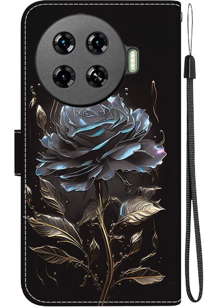 Tecno Spark 20 Pro Artı 4g Pu Deri Kart Yuvaları Manyetik Kapatma Için Kılıf (Yurt Dışından)