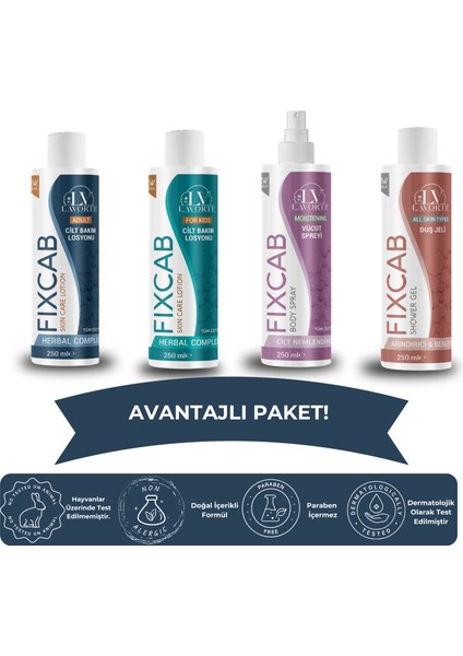 Fixcab Adult+Kids+Duş Jeli+Sprey 250 ml
