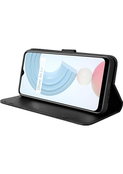 Realme C21 Kart Tutucu Kapak Manyetik Cüzdan Kickstand Için Kılıf (Yurt Dışından)
