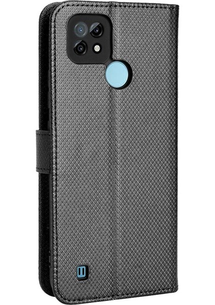 Realme C21 Kart Tutucu Kapak Manyetik Cüzdan Kickstand Için Kılıf (Yurt Dışından)