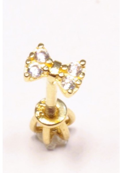 14 Ayar Altın Piercing Tragus Küpe