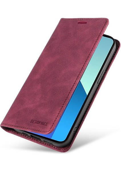 Xiaomi Redmi Için Not 13 4g Pu Deri Manyetik Folio Cüzdan (Yurt Dışından)