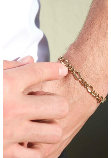 Altın Erkek Figaro Bileklik indirimleri