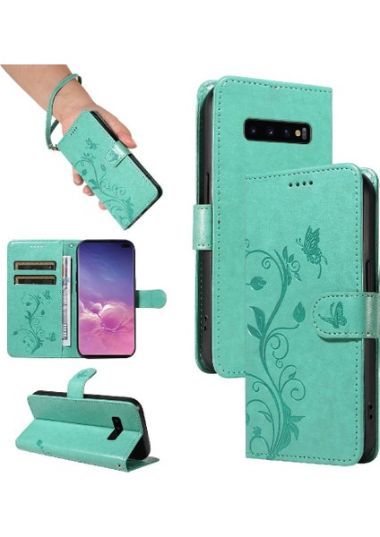 Samsung Galaxy S10 Artı ve El Kayışı Cüzdan ile Kart Yuvası (Yurt Dışından)