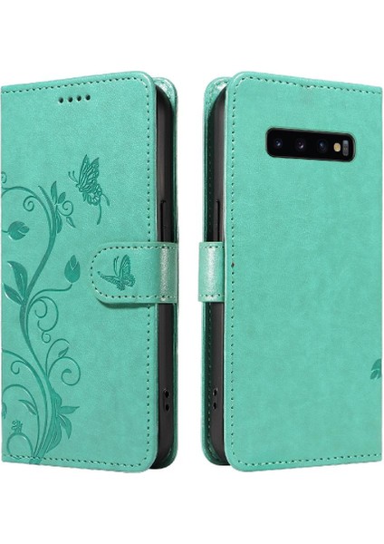 Samsung Galaxy S10 Artı ve El Kayışı Cüzdan ile Kart Yuvası (Yurt Dışından)