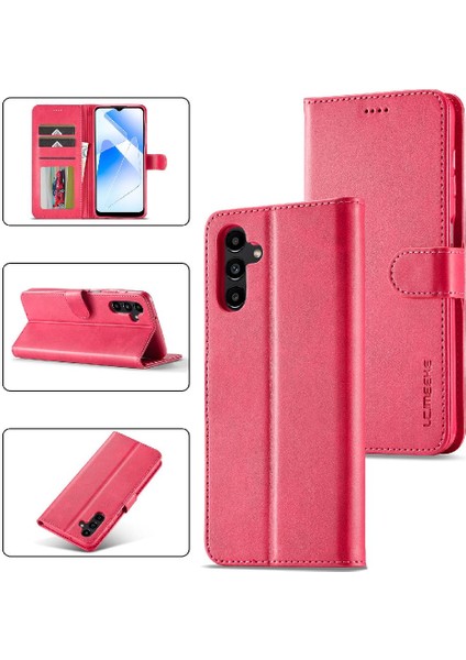 Samsung Galaxy Holder 5g Için Tutucu ile Buzağı Doku Yatay Kapak (Yurt Dışından)