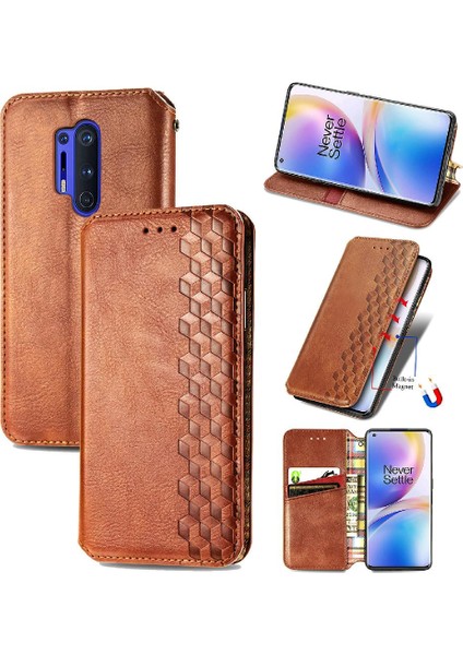 Oneplus 8 Pro Cüzdan Fonksiyonu Için Kılıf Deri Kılıf Kapak Çevirin Moda (Yurt Dışından)