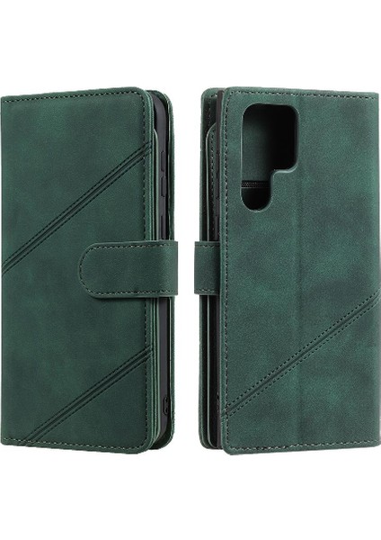 Samsung Galaxy S24 Ultra Cüzdan Kapak Için Kılıf Folio Pu Deri Manyetik (Yurt Dışından)