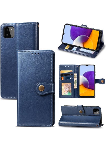 Samsung Galaxy A22 5g Için Kılıf Kapak Çevirin Moda Tasarımı Zarif Deri (Yurt Dışından)