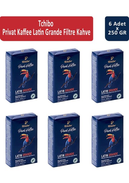 Privat Latin Grande Filtre Kahve 250 gr x 6 Adet