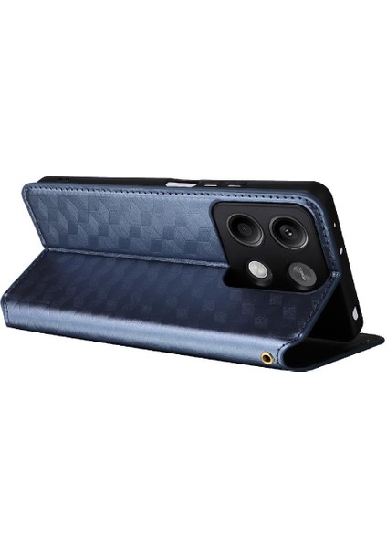 Xiaomi Poco X6 Manyetik Kapatma Kart Yuvaları Tutucu Pu Deri Kılıf (Yurt Dışından)