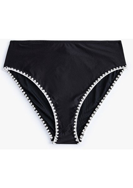 Kroşe Detaylı Yüksek Bel Bikini Altı