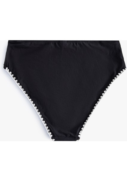 Kroşe Detaylı Yüksek Bel Bikini Altı