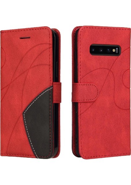 Samsung Galaxy S10 Artı Pu Deri Flip Folio Kılıf Kart Yuvası ile (Yurt Dışından)