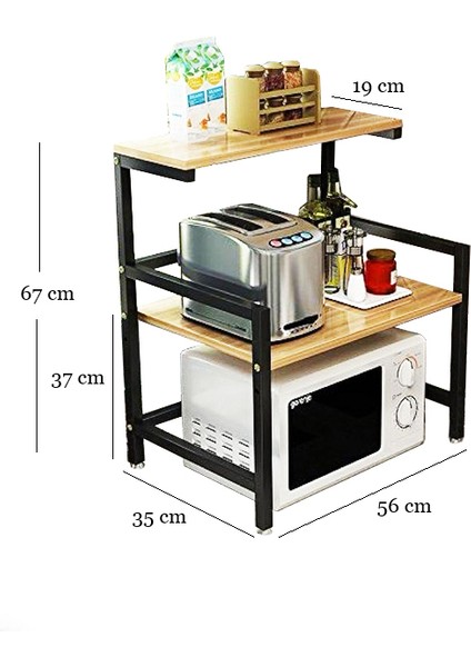 Tezgah Üstü Depolama Sehpası - Sc Mutfak Sehpaları 12 - Mikrodalga