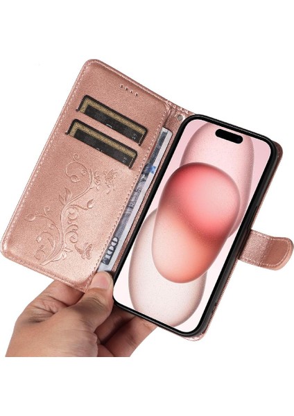 IPhone 15 Için Kılıf Yüksek Kaliteli Deri ve Kart Yuvası Cüzdan Telefon Kılıfı (Yurt Dışından) indirimleri