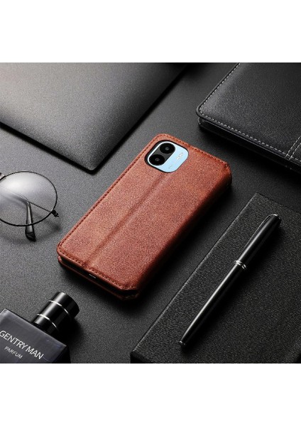 Xıaomı Redmi A1 Için Kılıf Deri Kılıf Cüzdan Fonksiyonu Moda Tasarım Flip (Yurt Dışından)