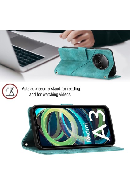 Xiaomi Redmi A3 Için Kılıf Cüzdan Kapak Çevirin Kart Tutucu Manyetik Deri (Yurt Dışından) modelleri